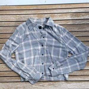 RtA Crop Plaid Shirt Size S